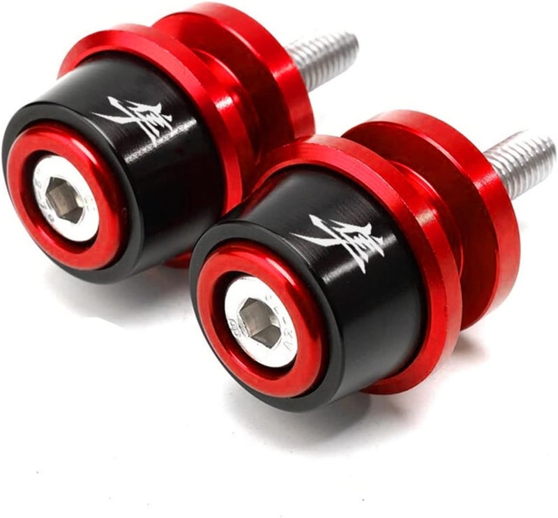 MOWOK Fits For SUZUKI Hayabusa GSX1300R GSX 1300R Gen 3 1999-2021 2022 2023 2024 2025 Accessories Motorcycle M8 Swingarm Spools Slider Stand (Black) (Red) - Image 3
